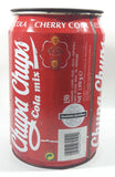 1997 Chupa Chups Cola Mix Cola Lemon Cherry Cola Red 10" Tall Metal Can Shaped Container