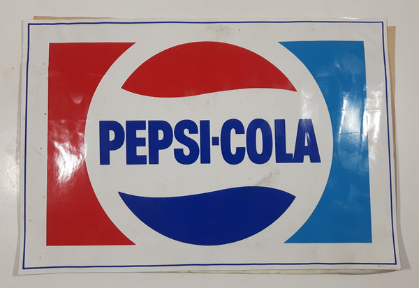 Vintage Pepsi Cola Double Sided Decal Stickers 8 1/4" x 12"