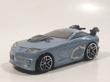 2004 McDonald's Hot Wheels Tooned Mercy Breaker Light Silver Blue Die Cast Toy Car Vehicle