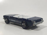 1998 Hot Wheels '65 Ford Mustang Convertible Dark Blue Metalflake Die Cast Toy Car Vehicle with Opening Hood