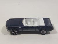 1998 Hot Wheels '65 Ford Mustang Convertible Dark Blue Metalflake Die Cast Toy Car Vehicle with Opening Hood