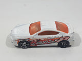 2004 Hot Wheels Track Aces Hyundai Tiburon White Die Cast Toy Car Vehicle