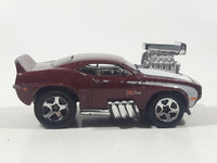 2004 Hot Wheels First Editions Tooned '69 Camaro Maroon Die Cast Toy Car Vehicle