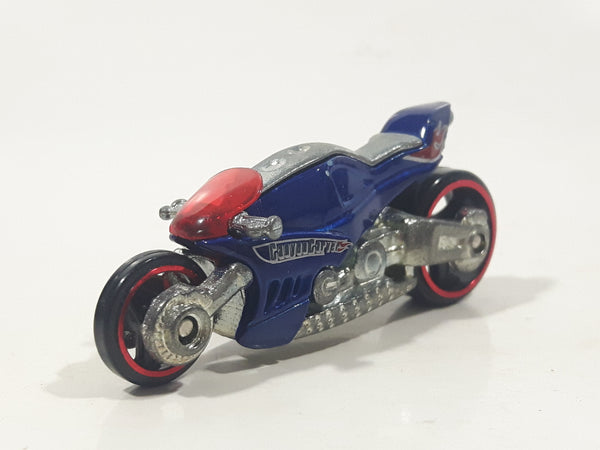 2008 Hot Wheels Canyon Carver BlueMotorcycle Motorbike Die Cast Toy Car Vehicle