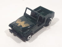 Vintage 1980s Yatming No. 1608 Jeep CJ7 Dark Green Die Cast Toy Car Vehicle