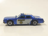 1985 Hot Wheels Sheriff Patrol Metalflake Blue Die Cast Toy Cop Police Car Vehicle