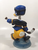 Disney Disneyland Resort Donald Duck Ice Hockey Player Bobble Head 7 1/2" Tall Resin Sculpture