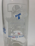Vintage 1977 Pepsi Cola Commemorative University Of Iowa vs Iowa State University 16 FL OZ (1 Pint) 11" Tall Glass Soda Pop Bottle