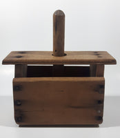 Primitive Antique Wood Butter Press Block