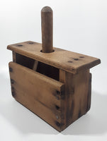 Primitive Antique Wood Butter Press Block