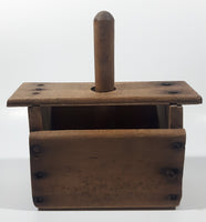 Primitive Antique Wood Butter Press Block