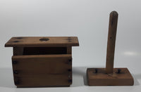 Primitive Antique Wood Butter Press Block