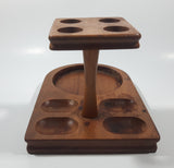 Vintage Decatur Industries Deco Genuine Walnut Wood Humidor Jar and Pipe Rest Stand