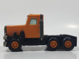 Vintage 1980 Buddy L Peterbilt Semi Truck Tractor Rig Orange Pressed Steel and Plastic Toy Car Vehicle