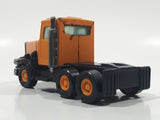 Vintage 1980 Buddy L Peterbilt Semi Truck Tractor Rig Orange Pressed Steel and Plastic Toy Car Vehicle