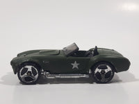 2008 Hot Wheels TEAM: Engine Revealers Shelby Cobra 427 S/C Matte Olive Army Green Die Cast Toy Car Vehicle with Opening Hood