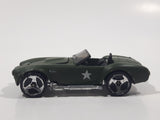 2008 Hot Wheels TEAM: Engine Revealers Shelby Cobra 427 S/C Matte Olive Army Green Die Cast Toy Car Vehicle with Opening Hood