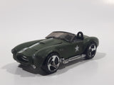 2008 Hot Wheels TEAM: Engine Revealers Shelby Cobra 427 S/C Matte Olive Army Green Die Cast Toy Car Vehicle with Opening Hood