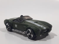 2008 Hot Wheels TEAM: Engine Revealers Shelby Cobra 427 S/C Matte Olive Army Green Die Cast Toy Car Vehicle with Opening Hood