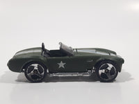 2008 Hot Wheels TEAM: Engine Revealers Shelby Cobra 427 S/C Matte Olive Army Green Die Cast Toy Car Vehicle with Opening Hood