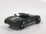 2008 Hot Wheels TEAM: Engine Revealers Shelby Cobra 427 S/C Matte Olive Army Green Die Cast Toy Car Vehicle with Opening Hood