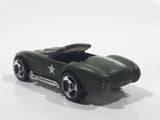 2008 Hot Wheels TEAM: Engine Revealers Shelby Cobra 427 S/C Matte Olive Army Green Die Cast Toy Car Vehicle with Opening Hood