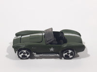 2008 Hot Wheels TEAM: Engine Revealers Shelby Cobra 427 S/C Matte Olive Army Green Die Cast Toy Car Vehicle with Opening Hood