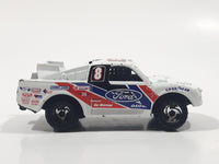 1998 Hot Wheels Bad Mudder Ford Racing Truck White Die Cast Toy Car Vehicle