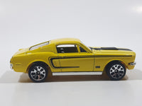 2008 Matchbox '68 Ford Mustang Cobra Jet Yellow Die Cast Toy Muscle Car Vehicle