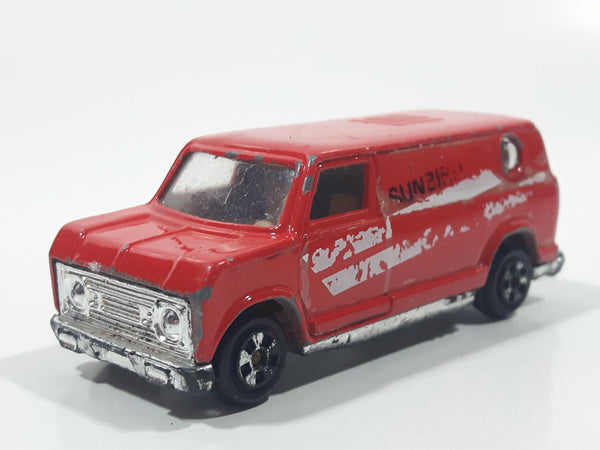 Vintage Yatming Style Ford Econoline E-150 Van Sunbird Red Die Cast Toy Car Vehicle Made in Hong Kong