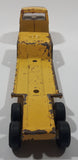 Vintage 1970s Tonka Semi Tractor Truck and Lowboy Trailer Yellow 11 1/4" Long Pressed Steel and Plastic Die Cast Toy Car Vehicle