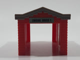 1989 Galoob Micro Machines Train Engine House #1 Red Plastic Building