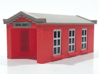 1989 Galoob Micro Machines Train Engine House #1 Red Plastic Building