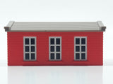 1989 Galoob Micro Machines Train Engine House #1 Red Plastic Building