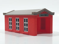 1989 Galoob Micro Machines Train Engine House #1 Red Plastic Building