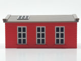 1989 Galoob Micro Machines Train Engine House #1 Red Plastic Building