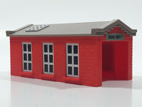 1989 Galoob Micro Machines Train Engine House #1 Red Plastic Building