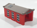 1989 Galoob Micro Machines Train Engine House #1 Red Plastic Building