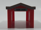 1989 Galoob Micro Machines Train Engine House #2 Red Plastic Building