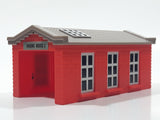 1989 Galoob Micro Machines Train Engine House #2 Red Plastic Building