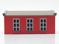 1989 Galoob Micro Machines Train Engine House #2 Red Plastic Building