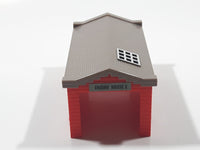 1989 Galoob Micro Machines Train Engine House #2 Red Plastic Building