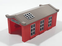 1989 Galoob Micro Machines Train Engine House #2 Red Plastic Building