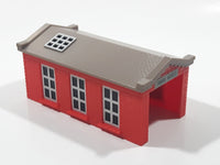 1989 Galoob Micro Machines Train Engine House #2 Red Plastic Building