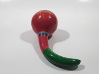 Vintage Hand Painted Paper Mache Maracas Musical Instrument 6" Long