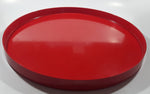 Vintage Melamin 15" Red Round Beverage Serving Tray Made in Sweden