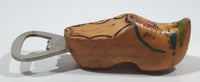 Vintage Holland Dutch Windmill Scene Wood Clog Shoe Metal Bottle Opener