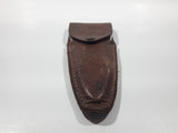 Rare Vintage Solingen Multi Tool Folding Pocket Knife in Brown Leather Holder Made in Germany