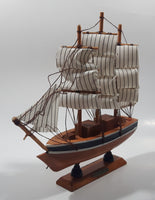 Vintage Bahamas 9" Long Wood Model Ship Boat