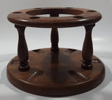 Vintage Decatur Industries Deco Genuine American Walnut Wood Humidor Jar and 6 Pipe Rest Stand